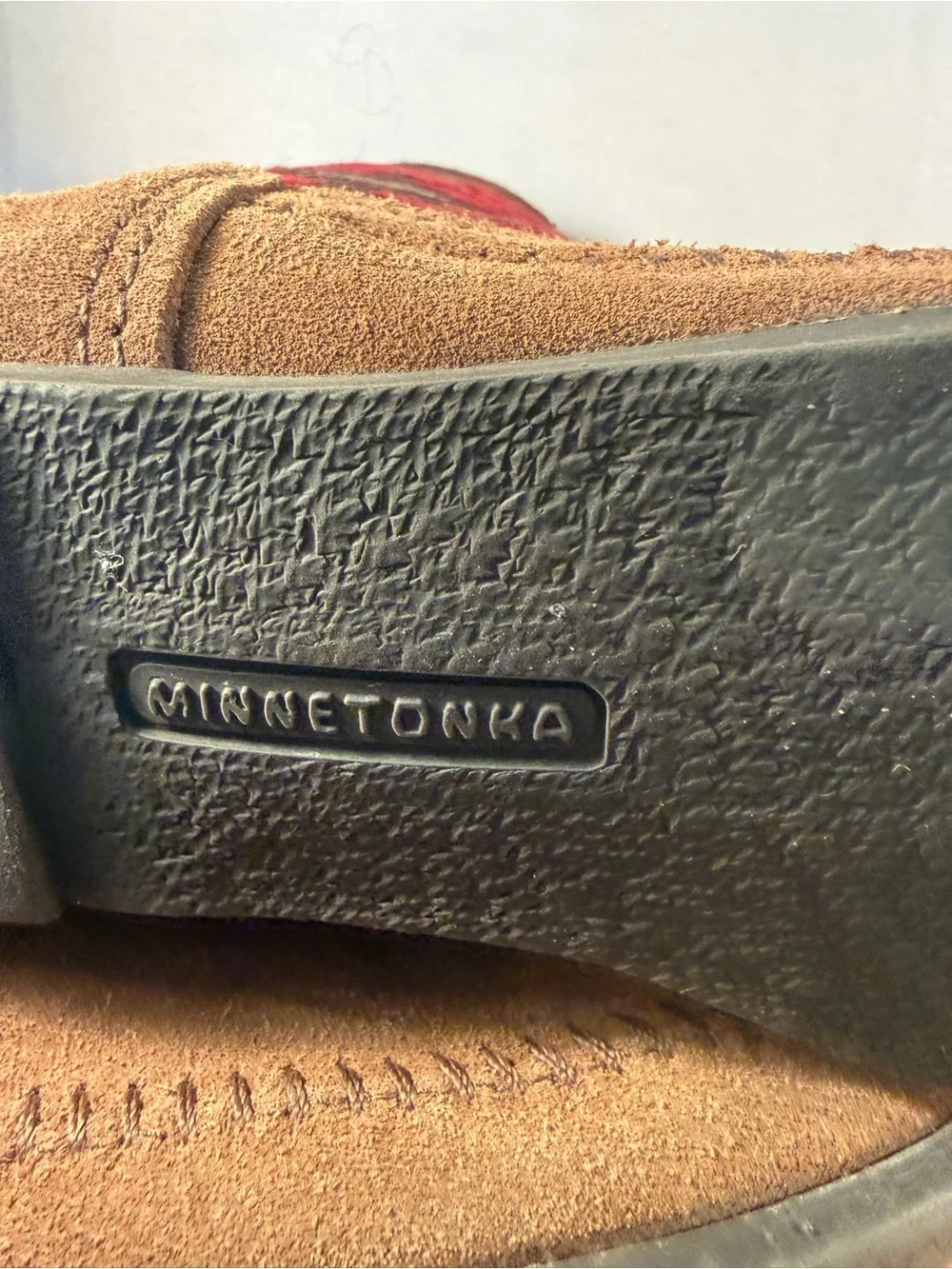 Minnetonka Moccasin, Baja Boot, Brown and Red Size 9 - Picture 8 of 10